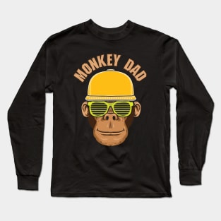 Monkey Dad Funny Novelty Long Sleeve T-Shirt